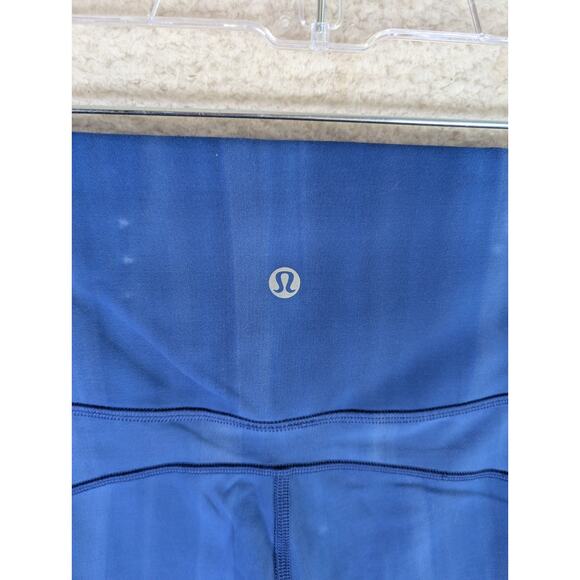 Lululemon Leggings Womens Sz 8 Utility Blue In Movement 7/8 Tight Everlux Gym - Picture 14 of 16